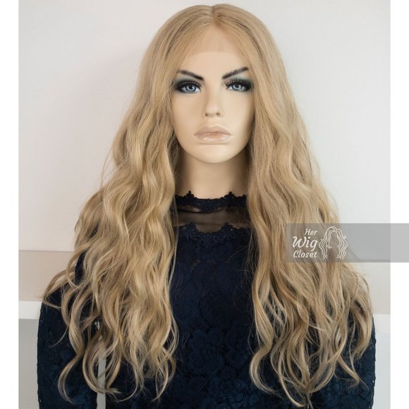 24" Ash Blonde Lace Wig Long Wavy | Abigail - Picture 4 of 10
